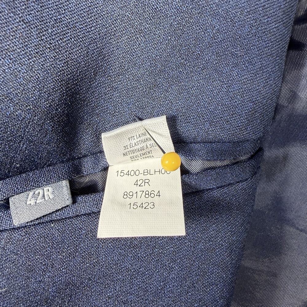 Bonobos Slim Fit Navy Wool Stretch Blazer Sport Coat 2 Button Jacket 42R Men's - Picture 7 of 10